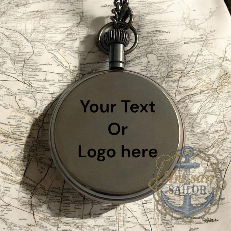 Brass Pocket Watch — Engravable Case Back view 4