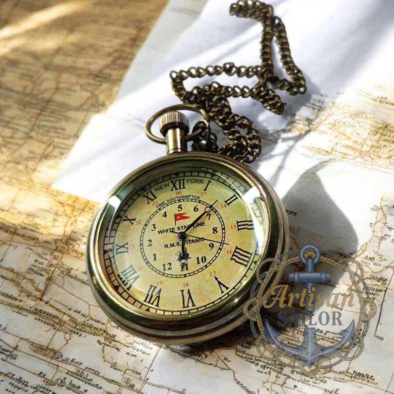Brass Pocket Watch — Engravable Case Back view 7