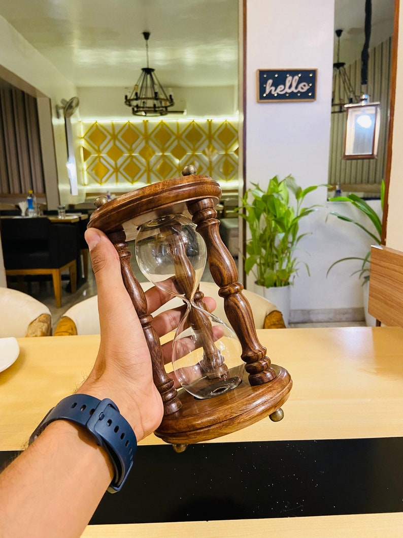 Fillable Glass Hourglass for Sand Ceremonies, 9-Minute view 5
