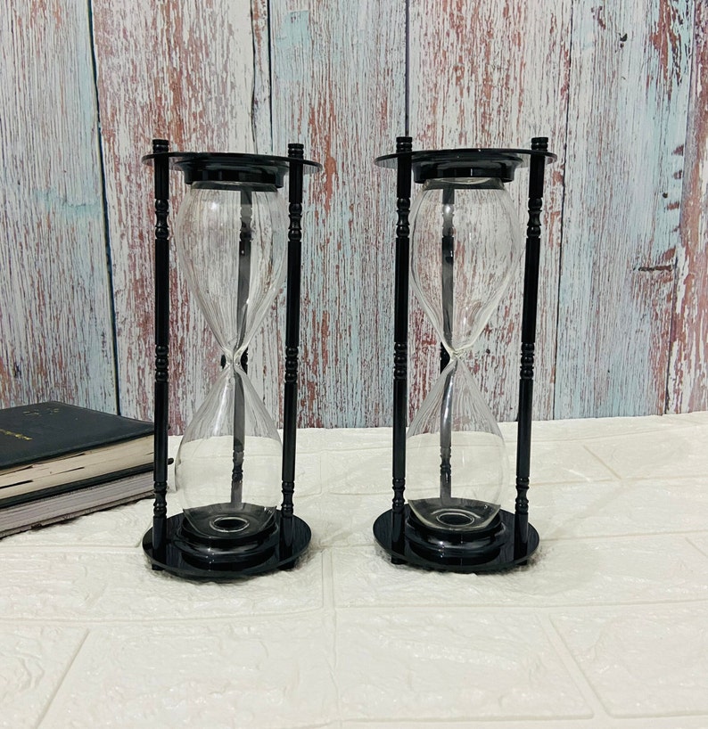 Fillable Brass and Glass Unity Sand Timer, 5-Minute view 4