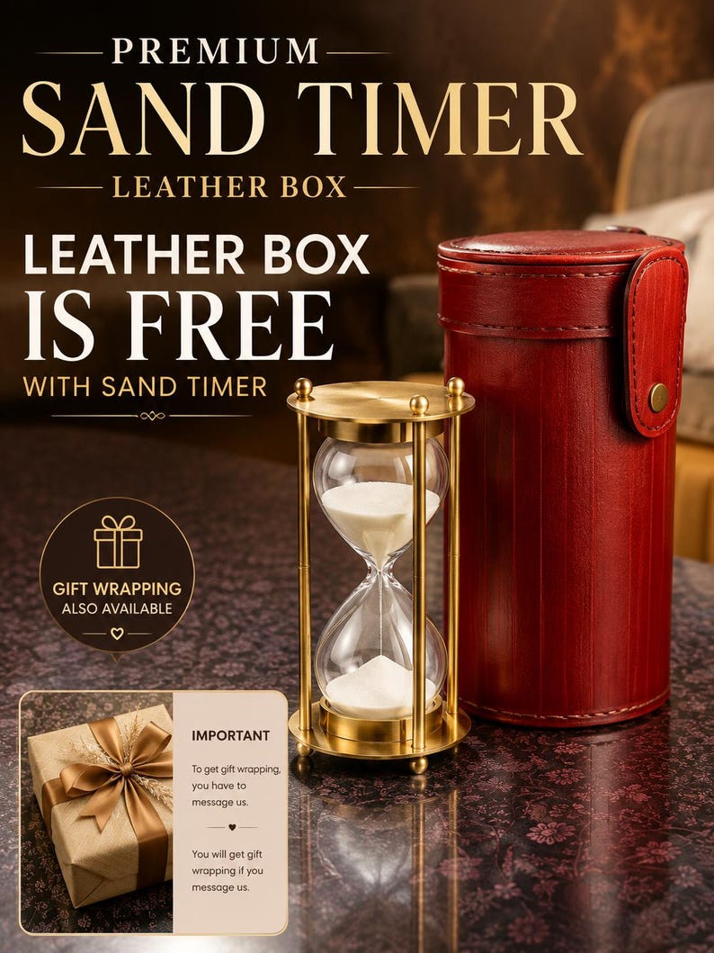 Fillable Brass Hourglass, Sand Ceremony Set, 5-Minute view 5