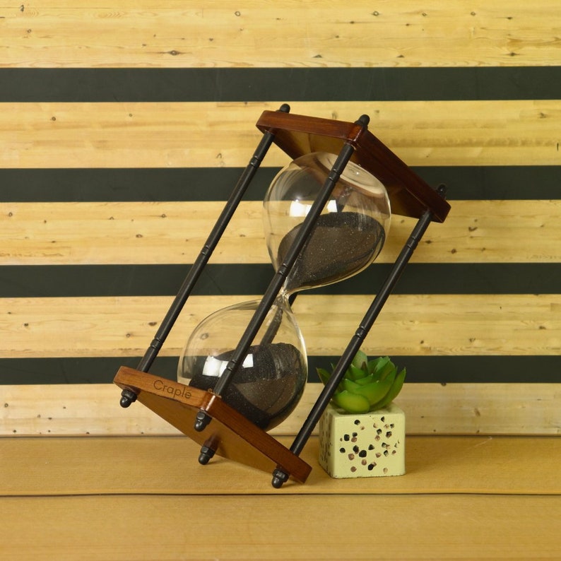Brass Sand Timer, 7-Minute, Vintage Nautical Styling view 2