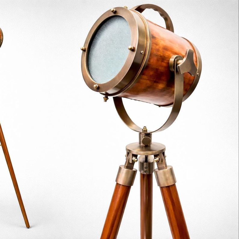 Wooden Spotlight on Wooden Tripod view 3