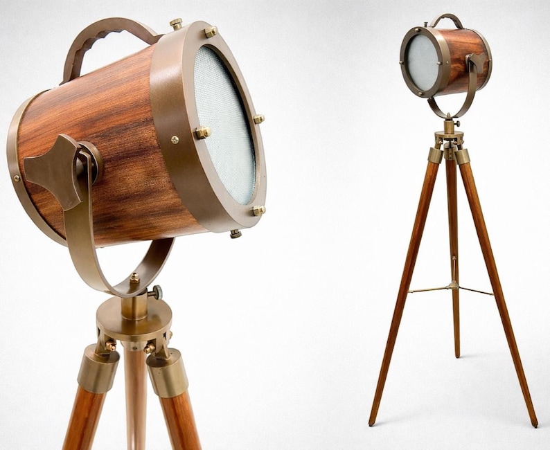 Wooden Spotlight on Wooden Tripod view 6