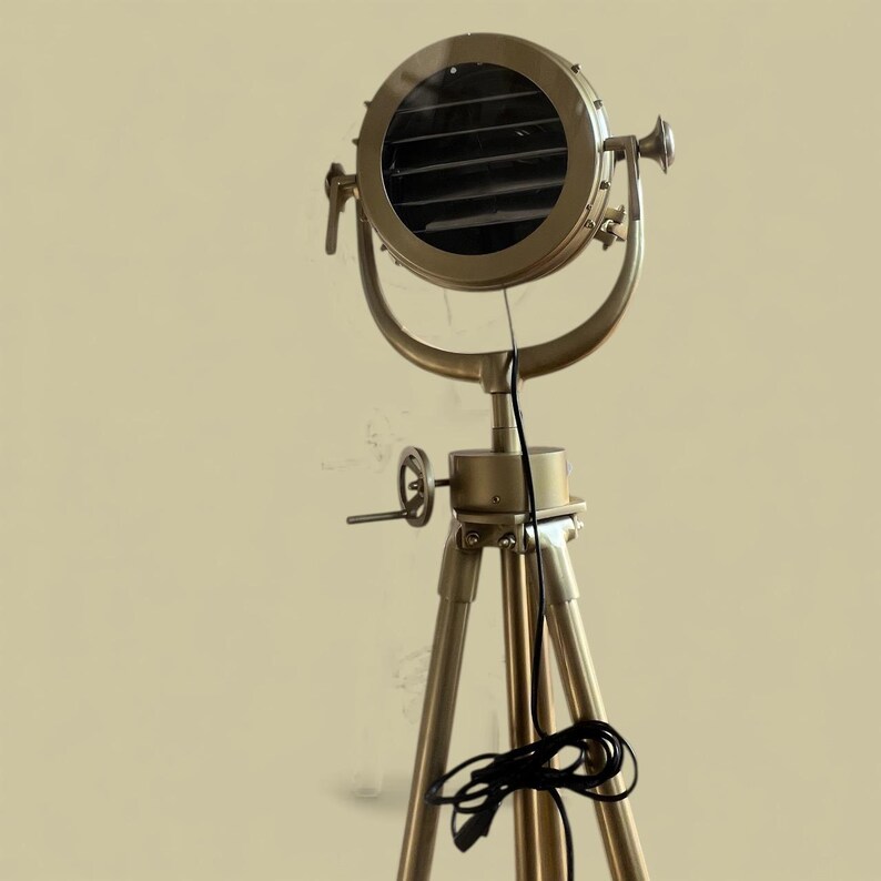 Antique Finish Spotlight on Antique Metal Stand view 9