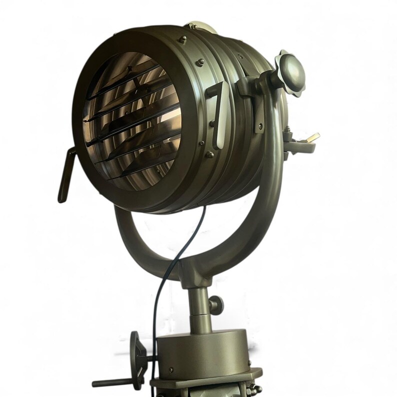 Antique Finish Spotlight on Antique Metal Stand view 12