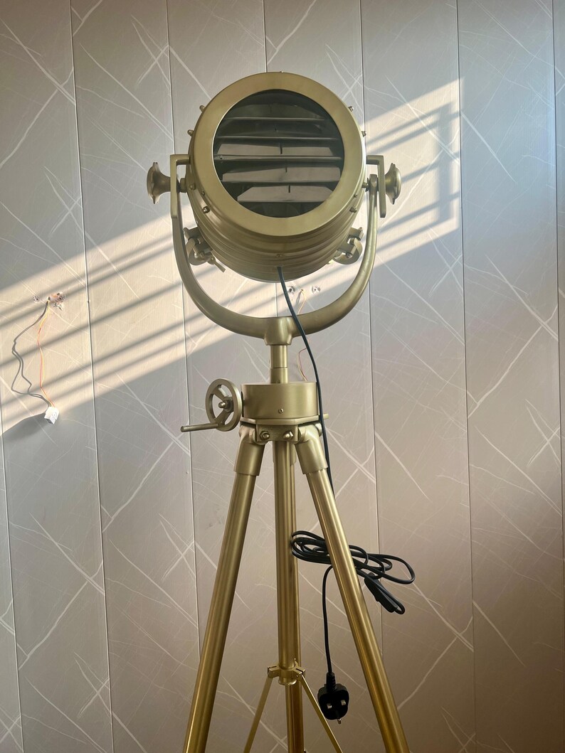 Antique Finish Spotlight on Antique Metal Stand view 13