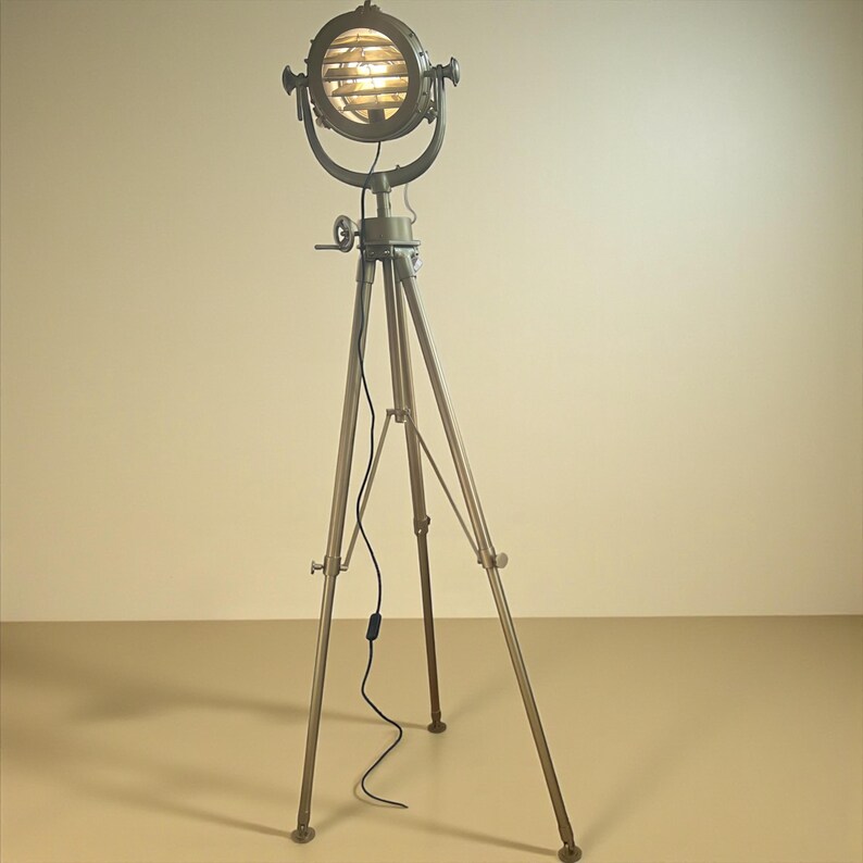 Antique Finish Spotlight on Antique Metal Stand view 16