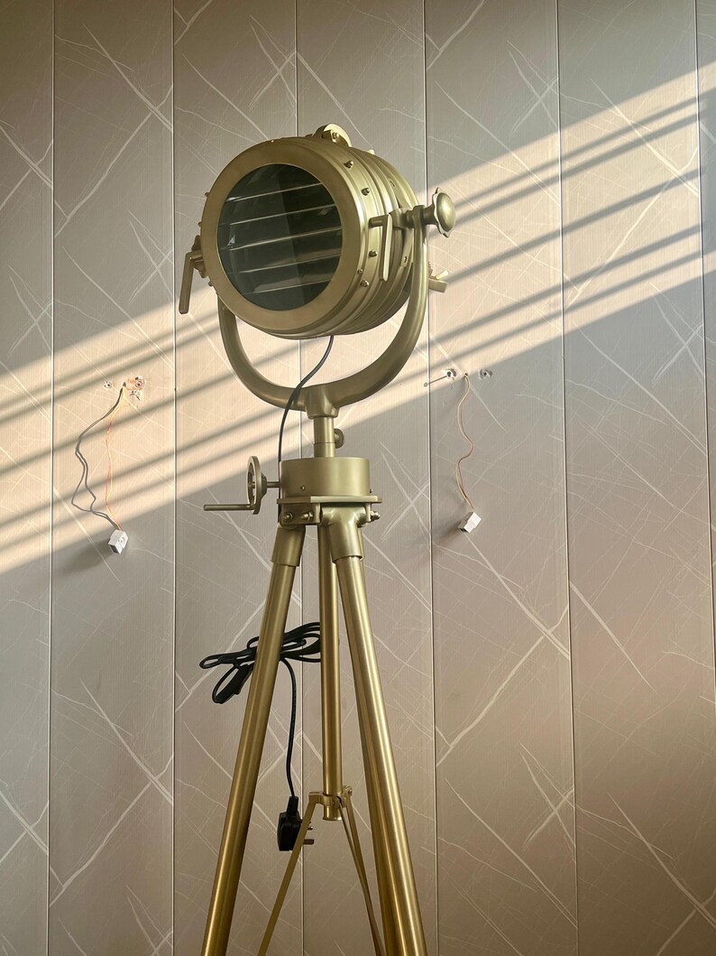 Antique Finish Spotlight on Antique Metal Stand view 18