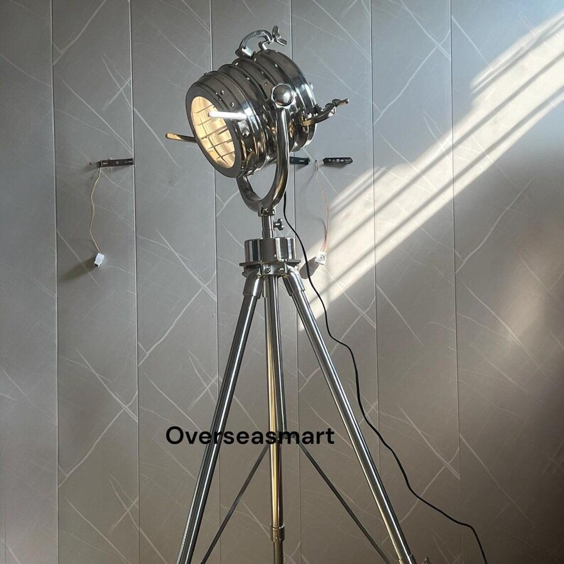 Antique Finish Spotlight on Antique Metal Stand view 19