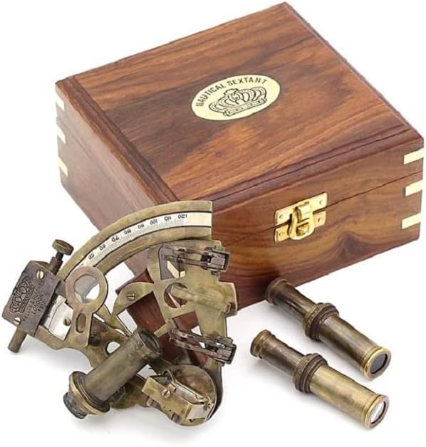 Polished Brass Pocket Sextant without Case view 4