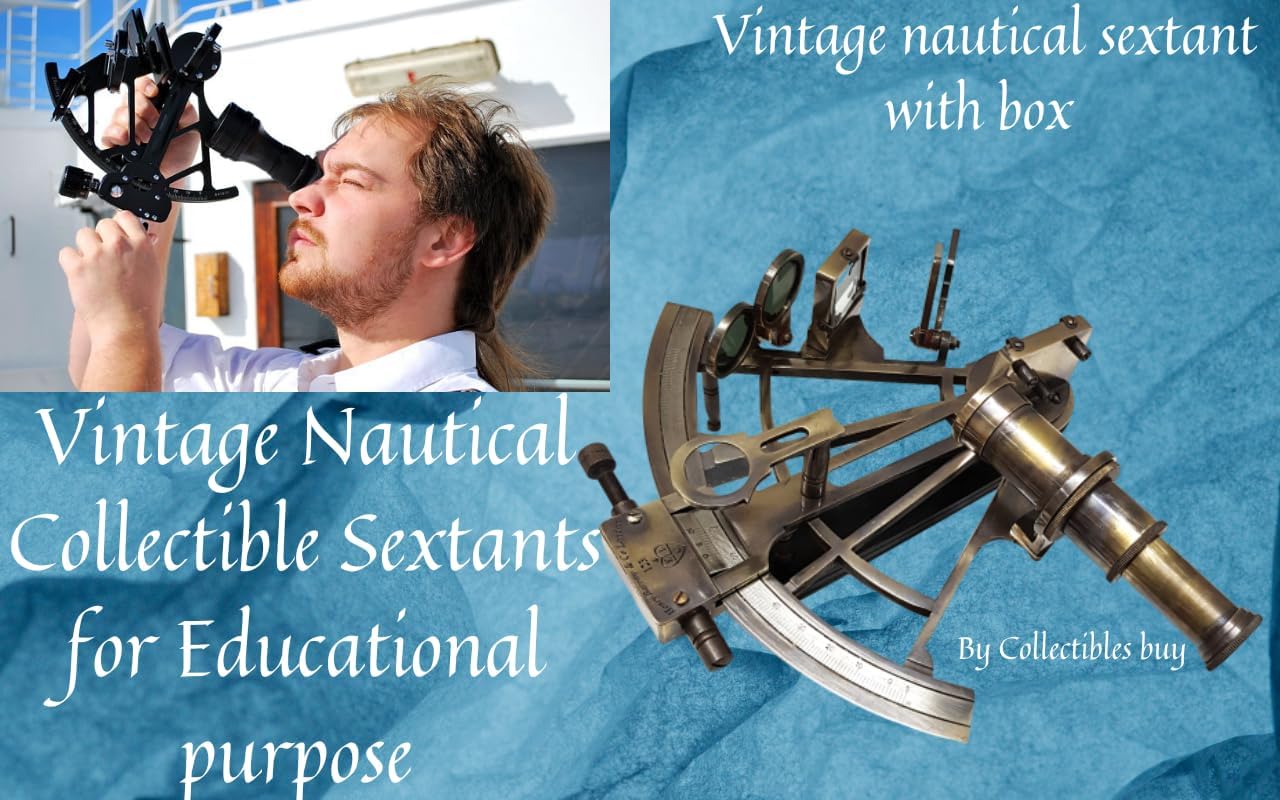 Antique Brass Sextant with Wooden Box view 4