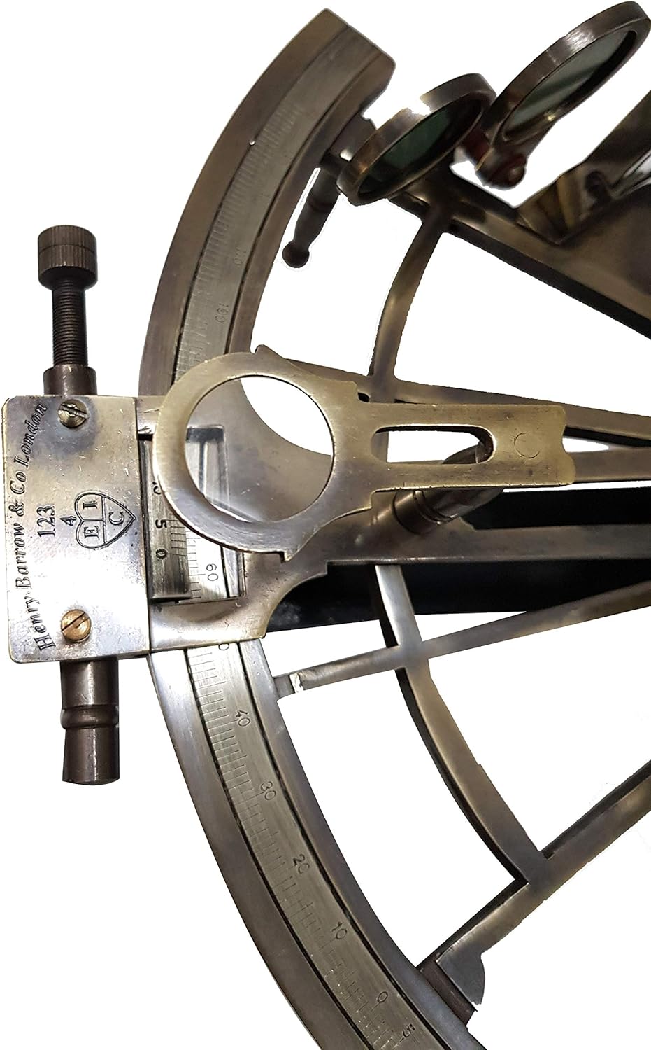Antique Brass Sextant with Wooden Box view 5