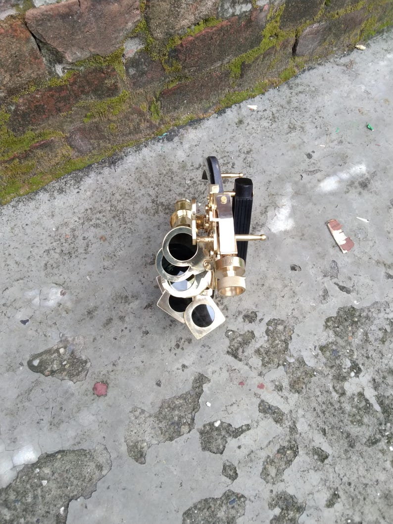 Antique Brass Nautical Sextant without Case view 4