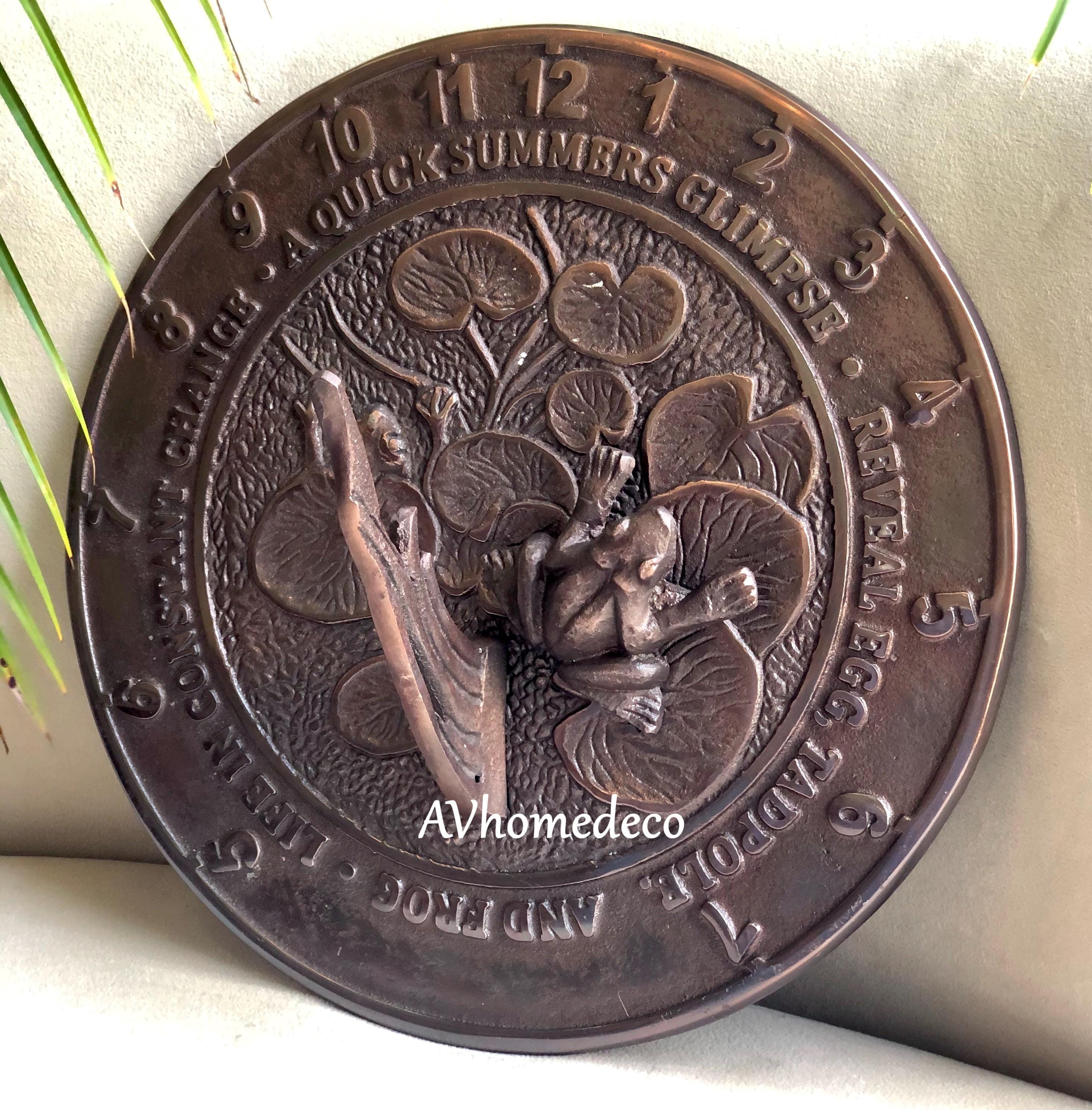 Frog Brass Garden Sundial Vintage Style view 5