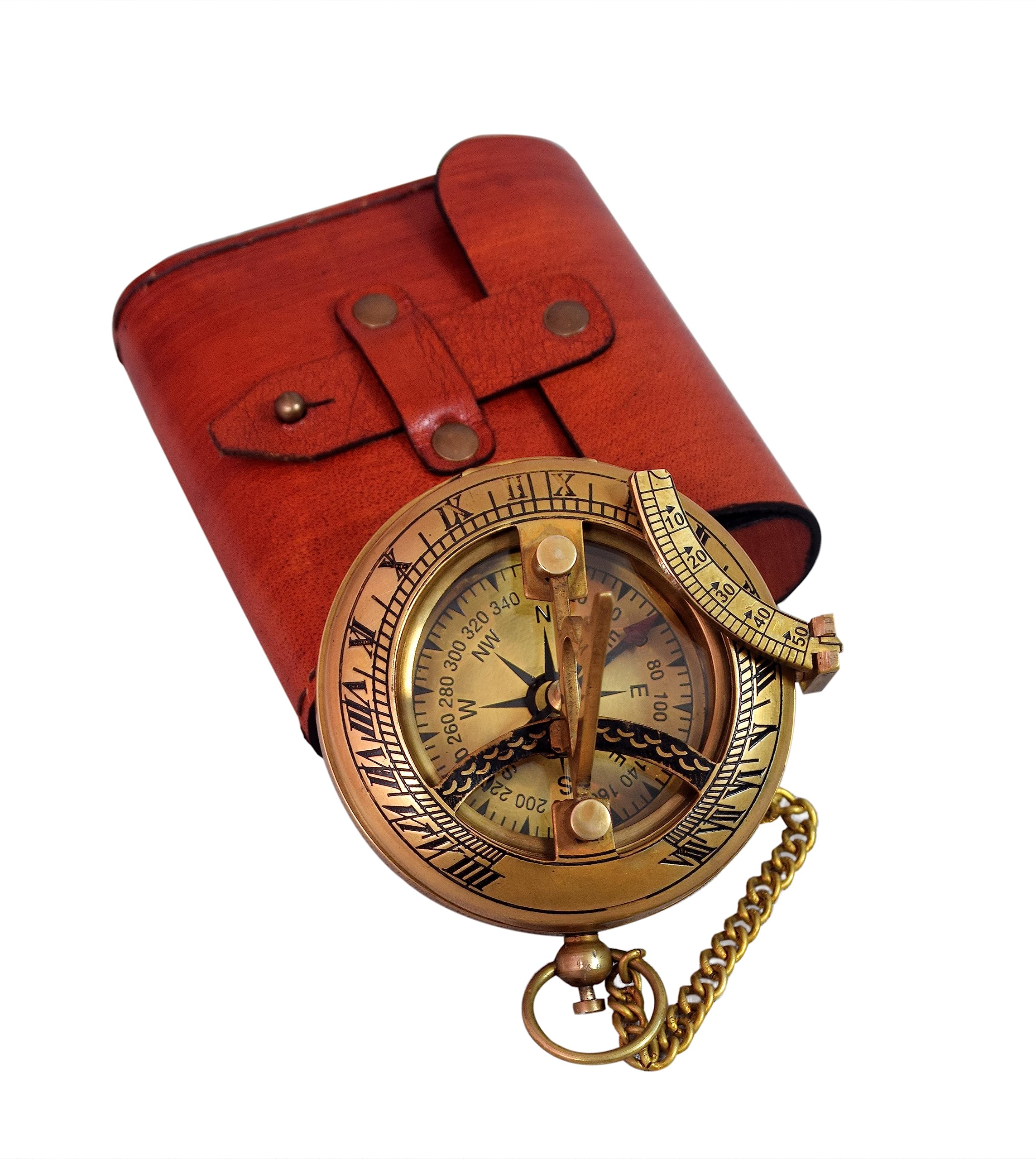 Antique Brass Sundial Compass with Presentation Box view 11