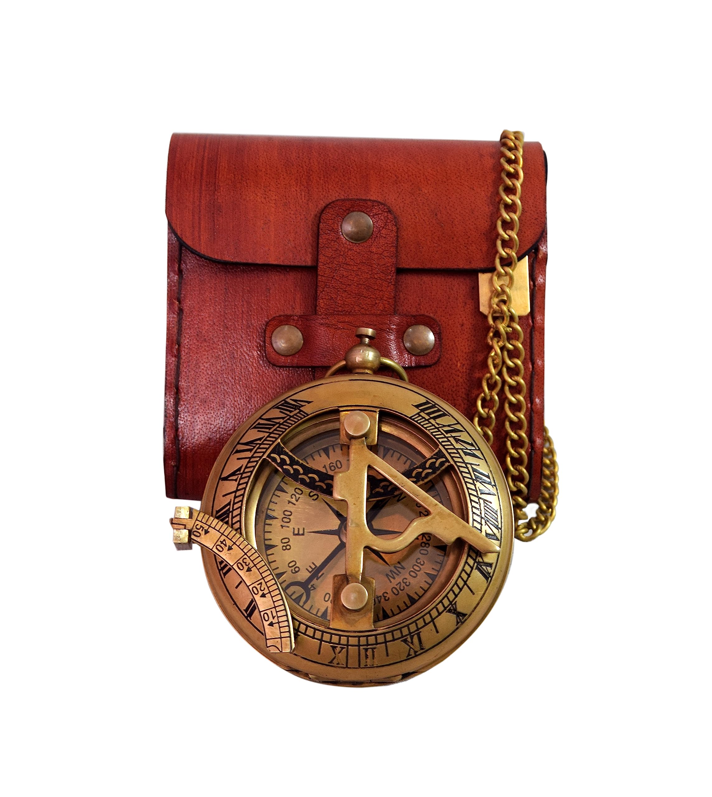 Antique Brass Sundial Compass with Presentation Box view 15