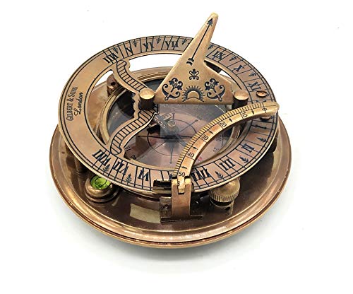 Antique Brass Sundial Compass with Presentation Box view 5