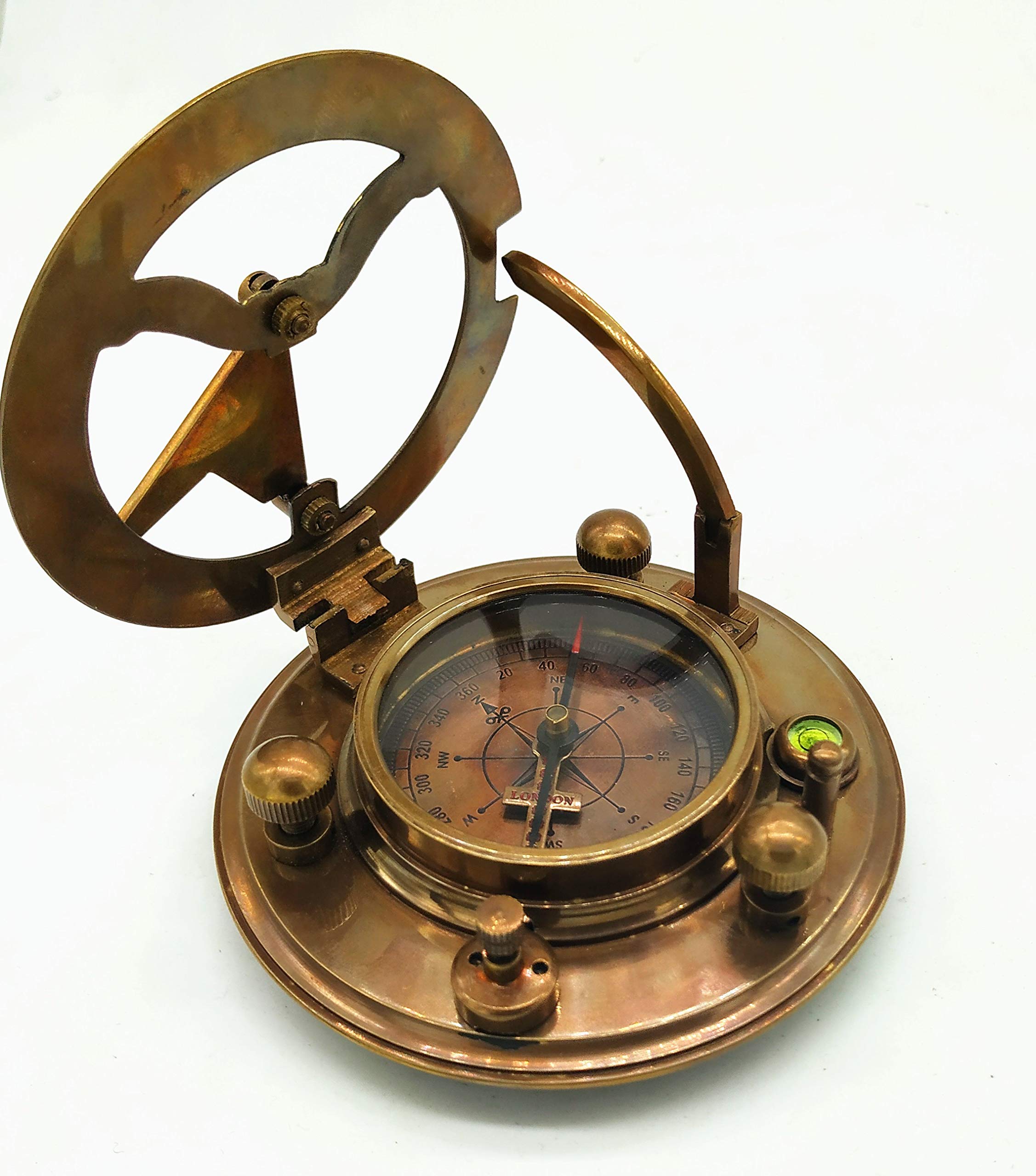Antique Brass Sundial Compass with Presentation Box view 6