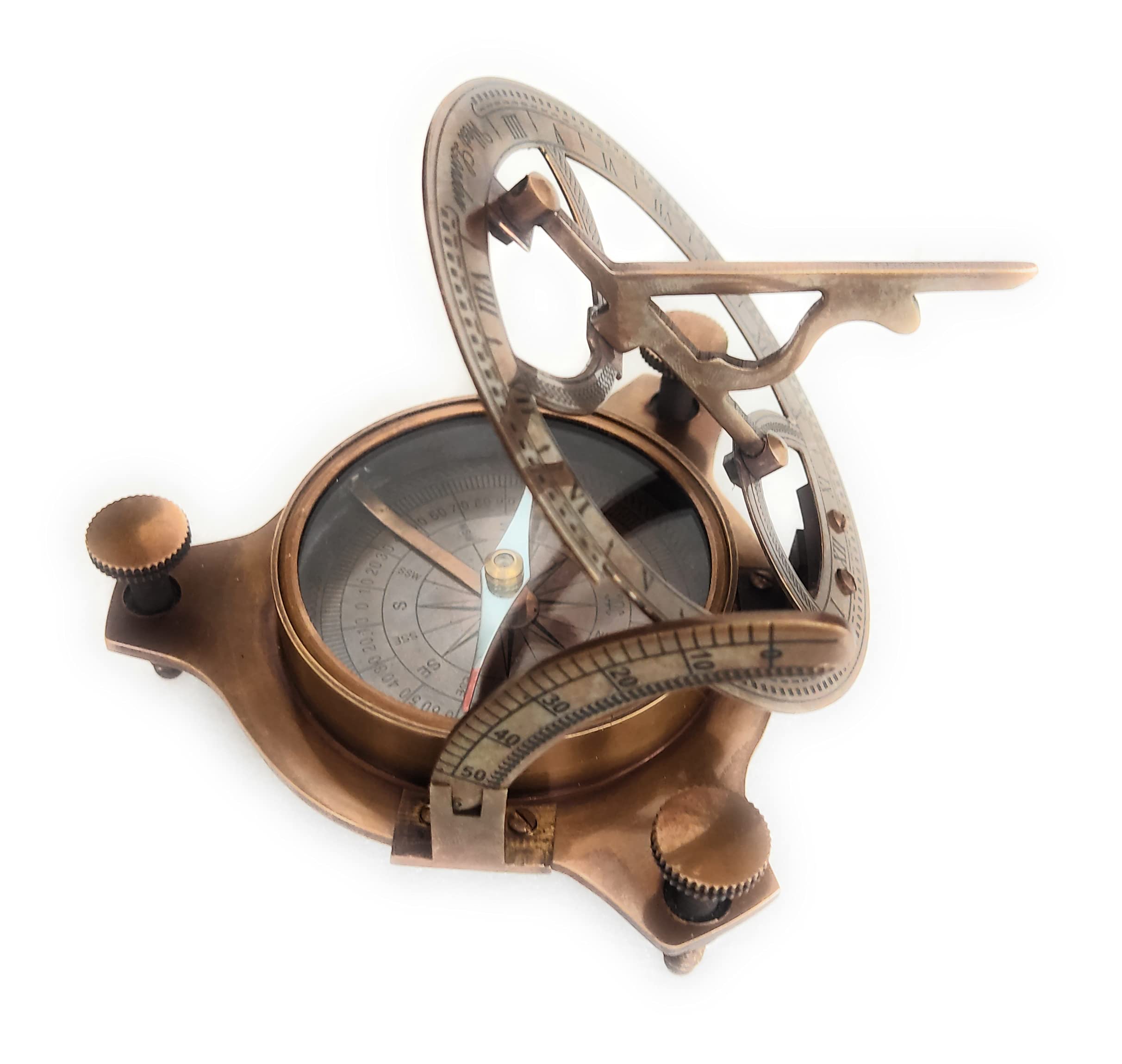 Antique Brass Sundial Compass with Presentation Box view 5