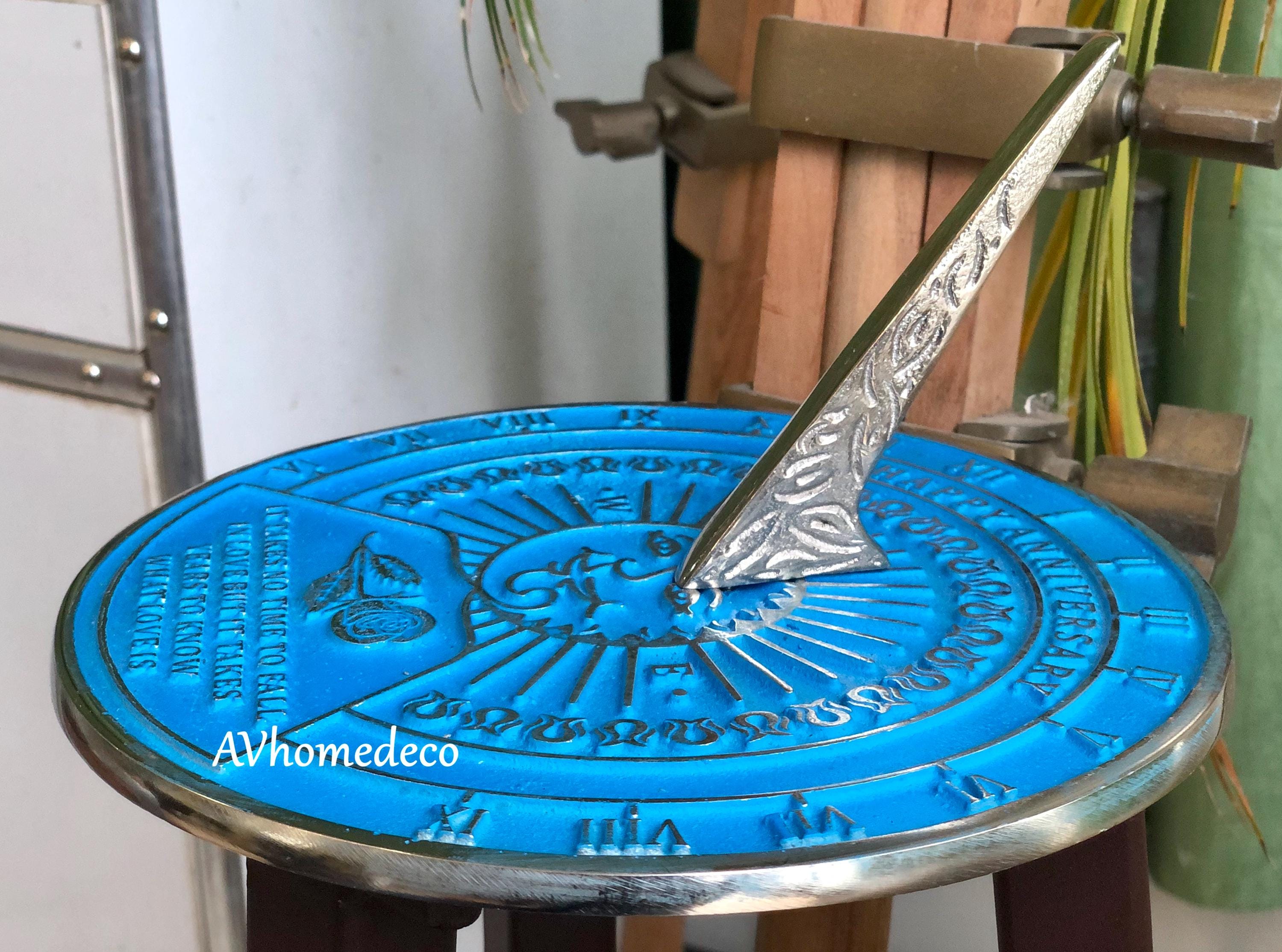 Classic Round Brass Garden Sundial view 6