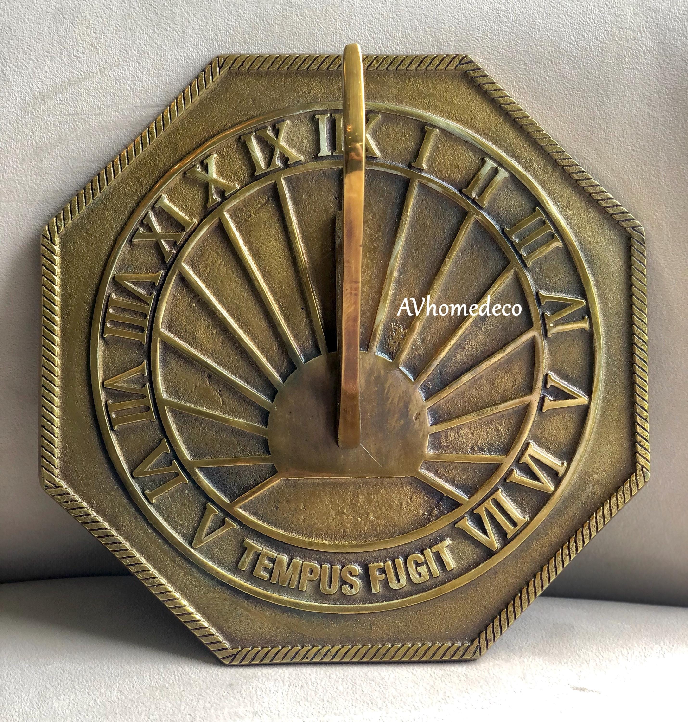 Octagonal Brass Garden Sundial Outdoor view 6