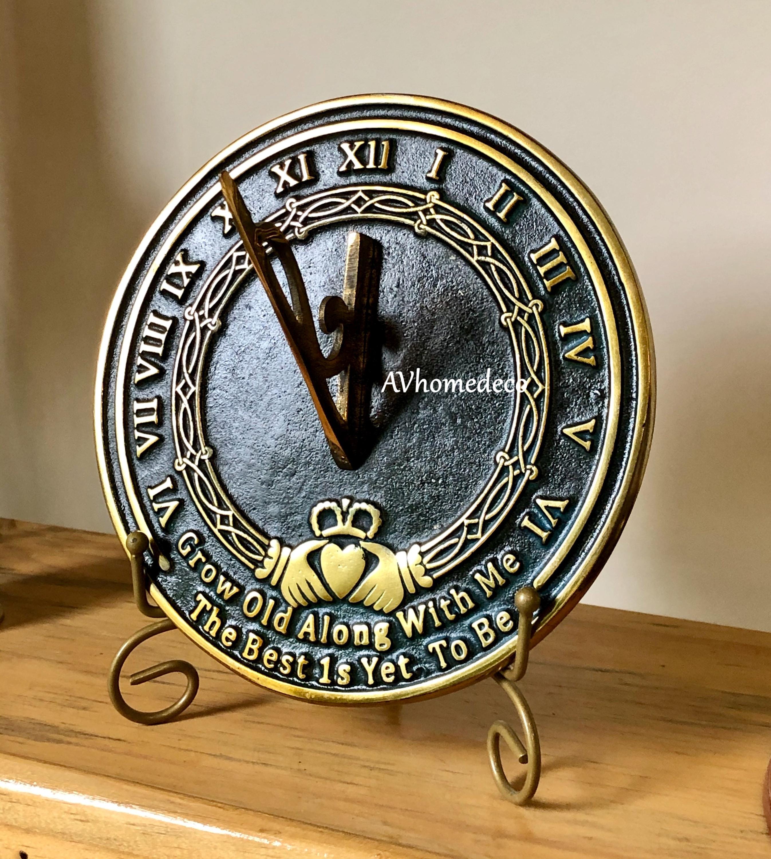 Engraved Brass Garden Sundial Wedding Gift view 3