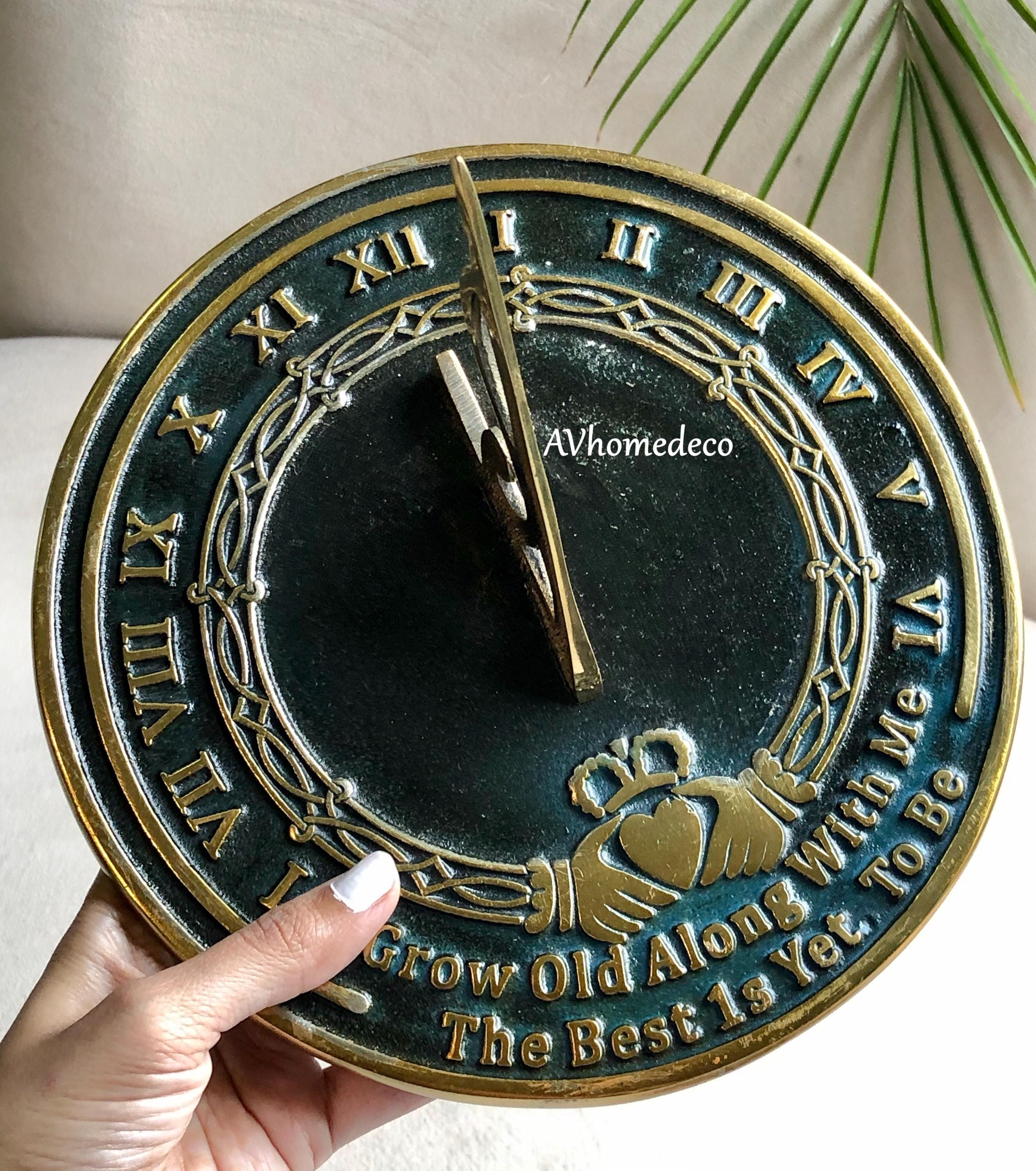 Engraved Brass Garden Sundial Wedding Gift view 6