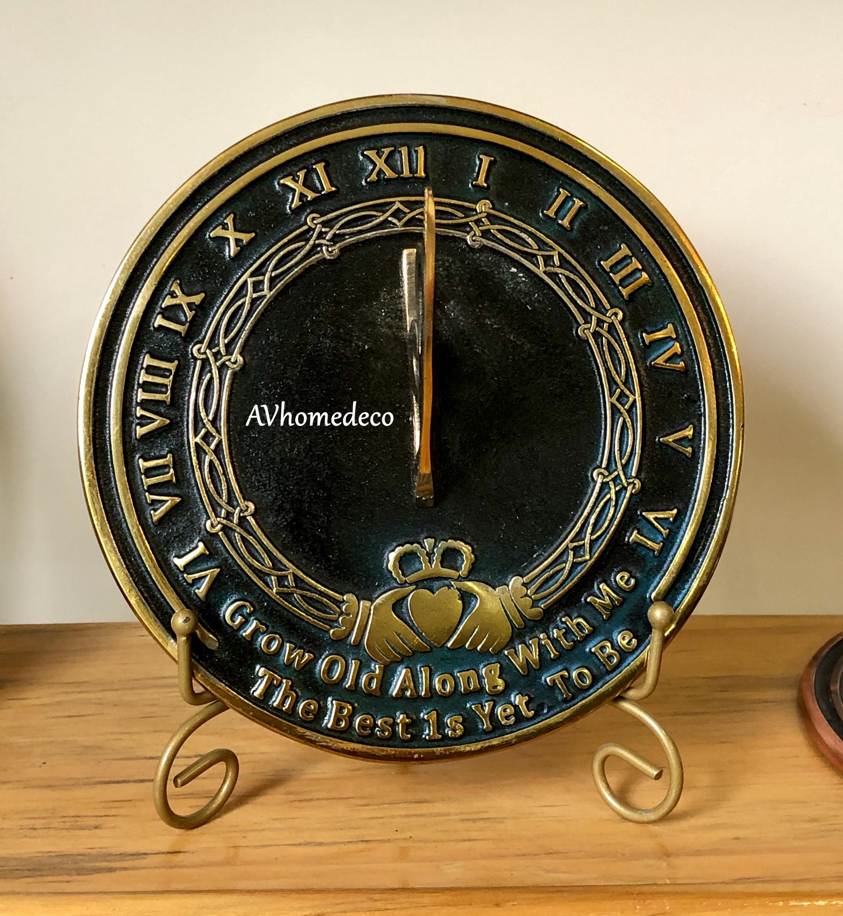 Engraved Brass Garden Sundial Wedding Gift view 9