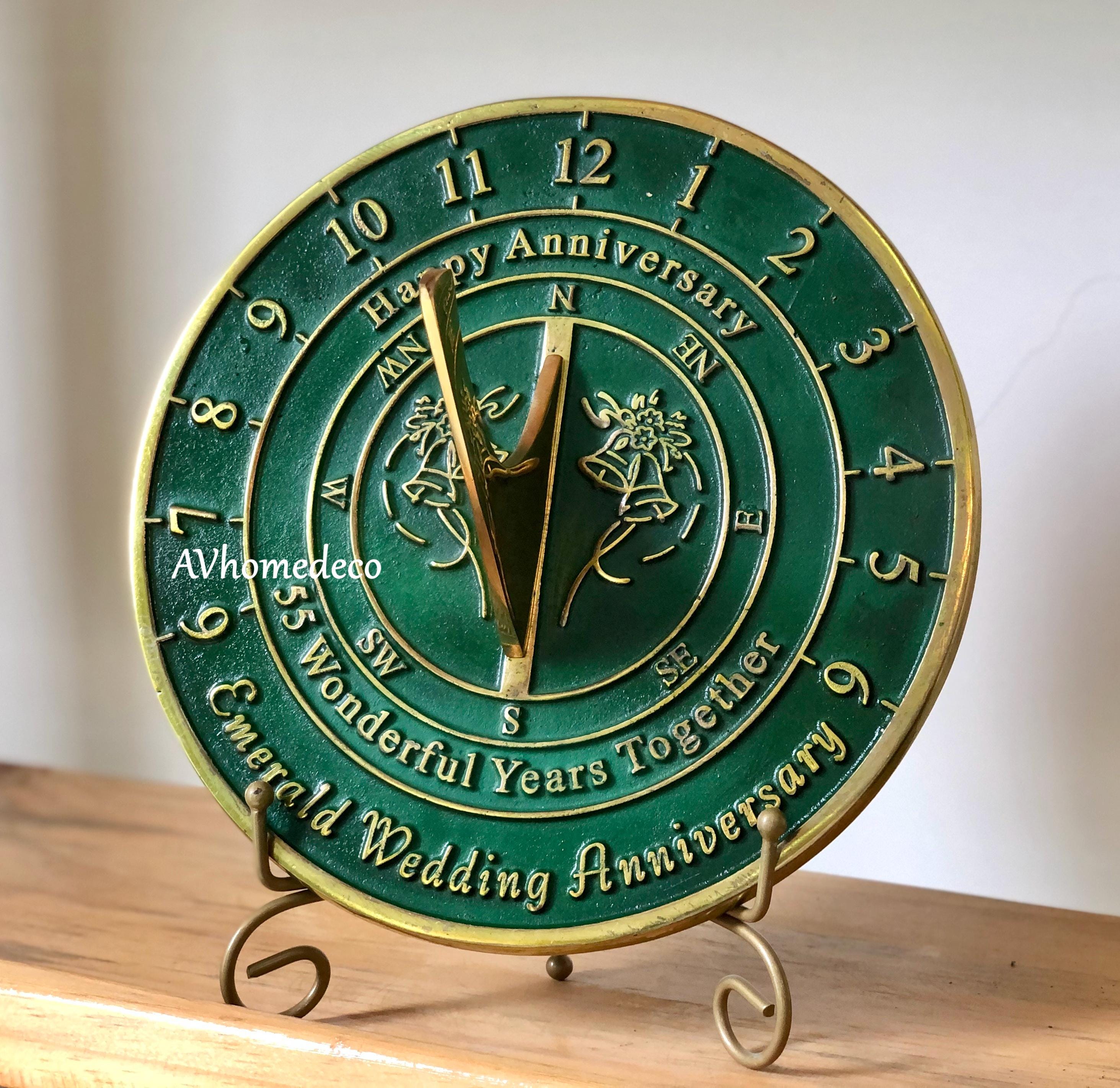 Anniversary Engraved Brass Garden Sundial view 5