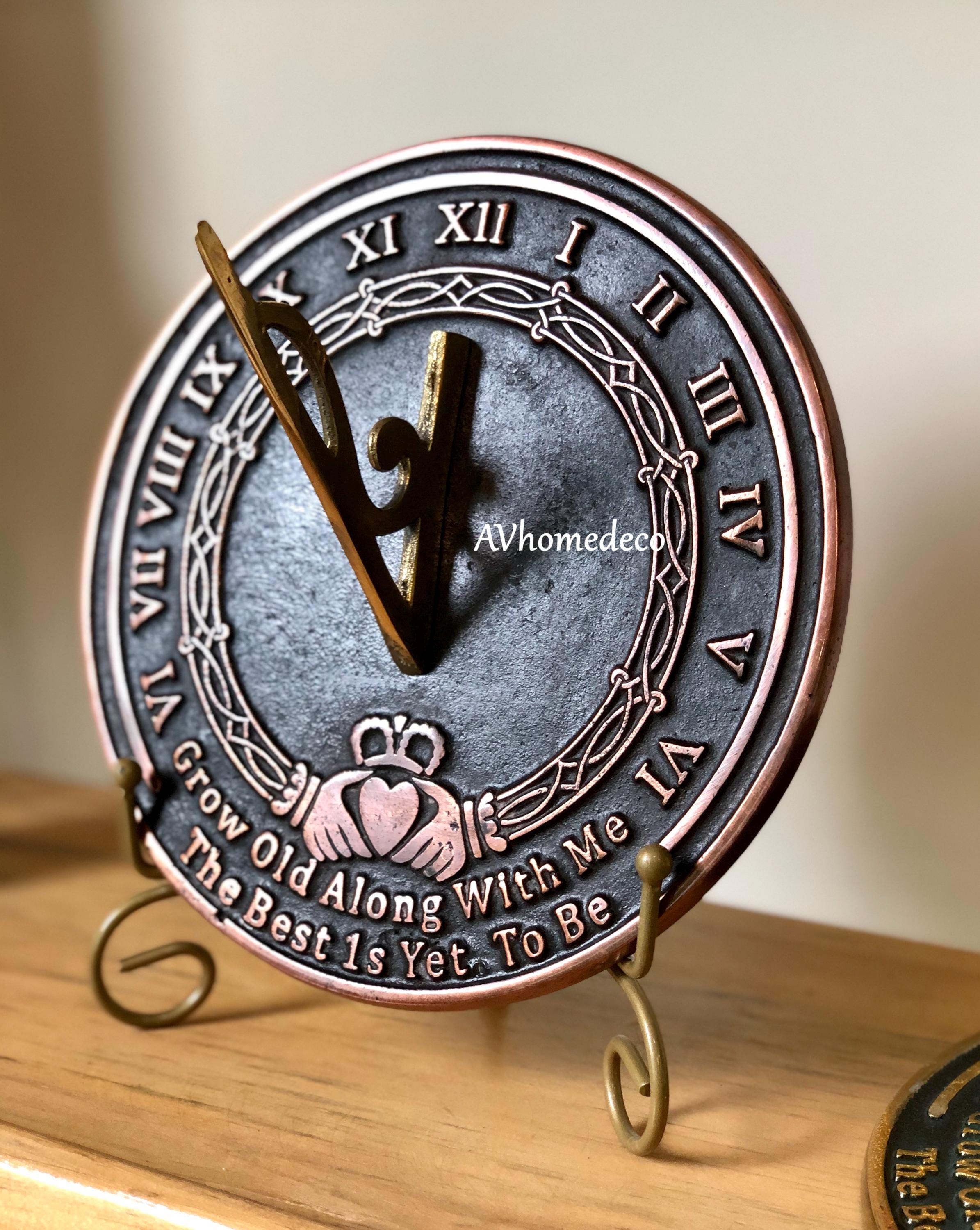 Engraved Brass Garden Sundial Couple Gift view 8