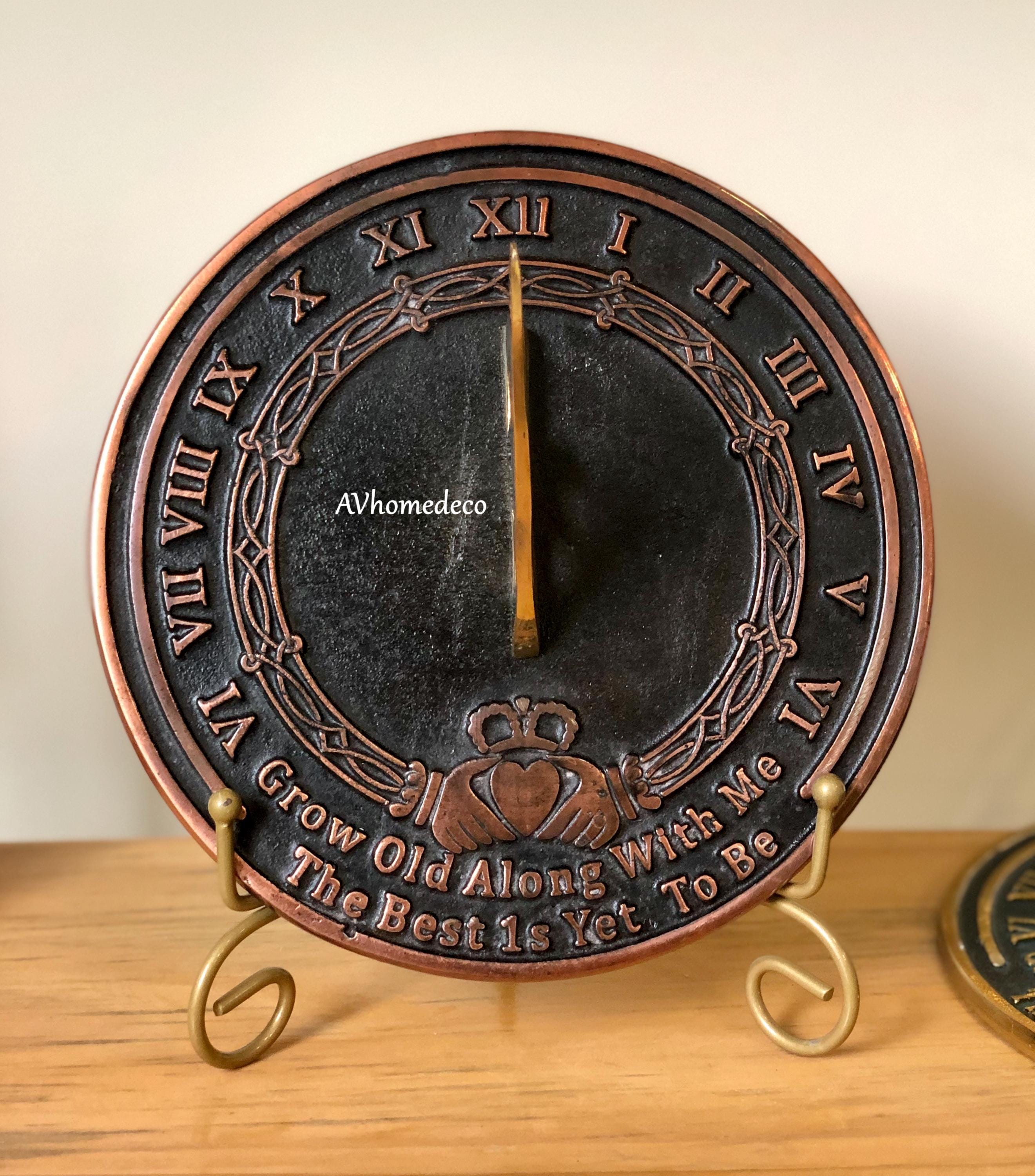 Engraved Brass Garden Sundial Couple Gift view 9