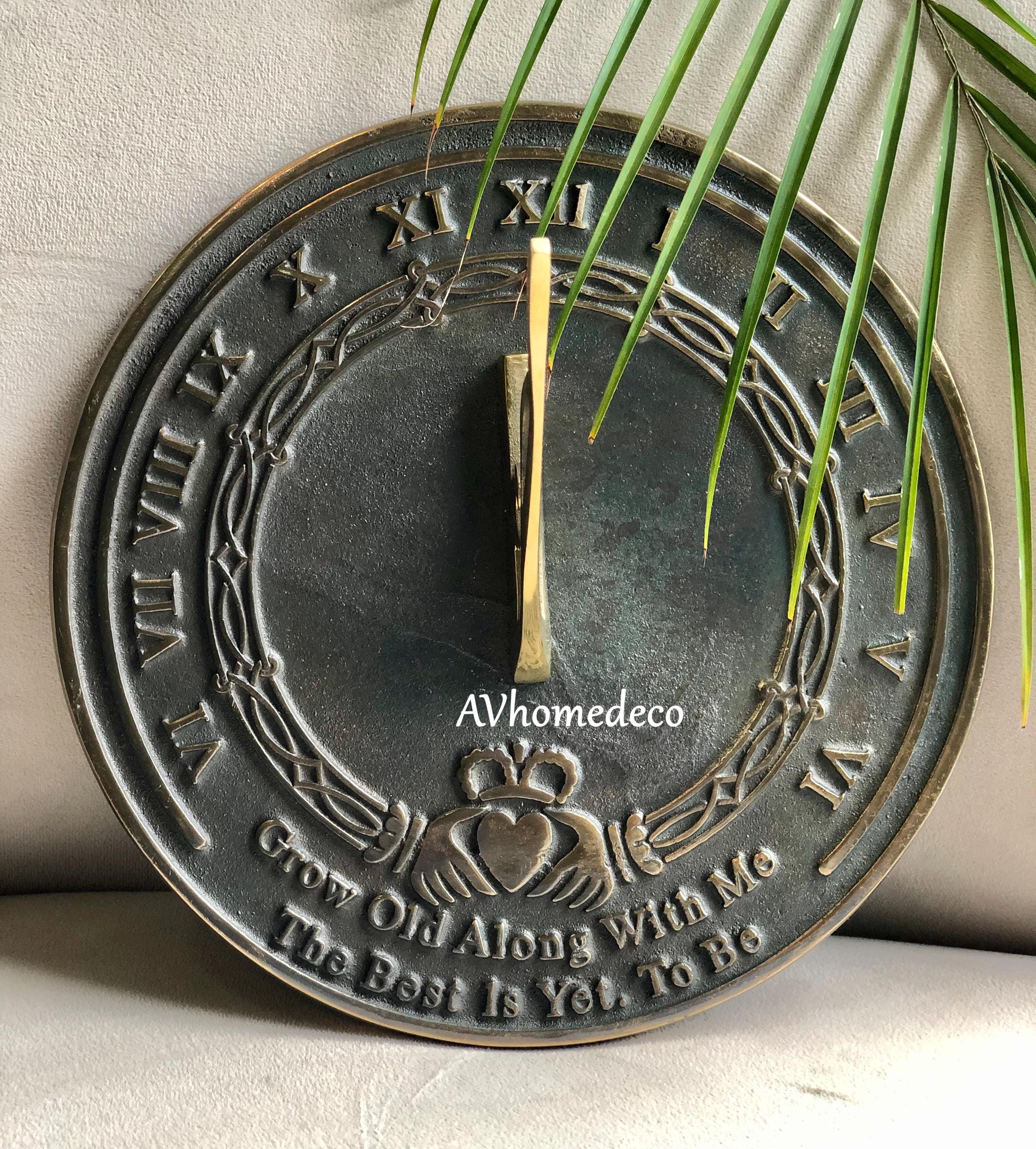 Engraved Anniversary Brass Garden Sundial view 2