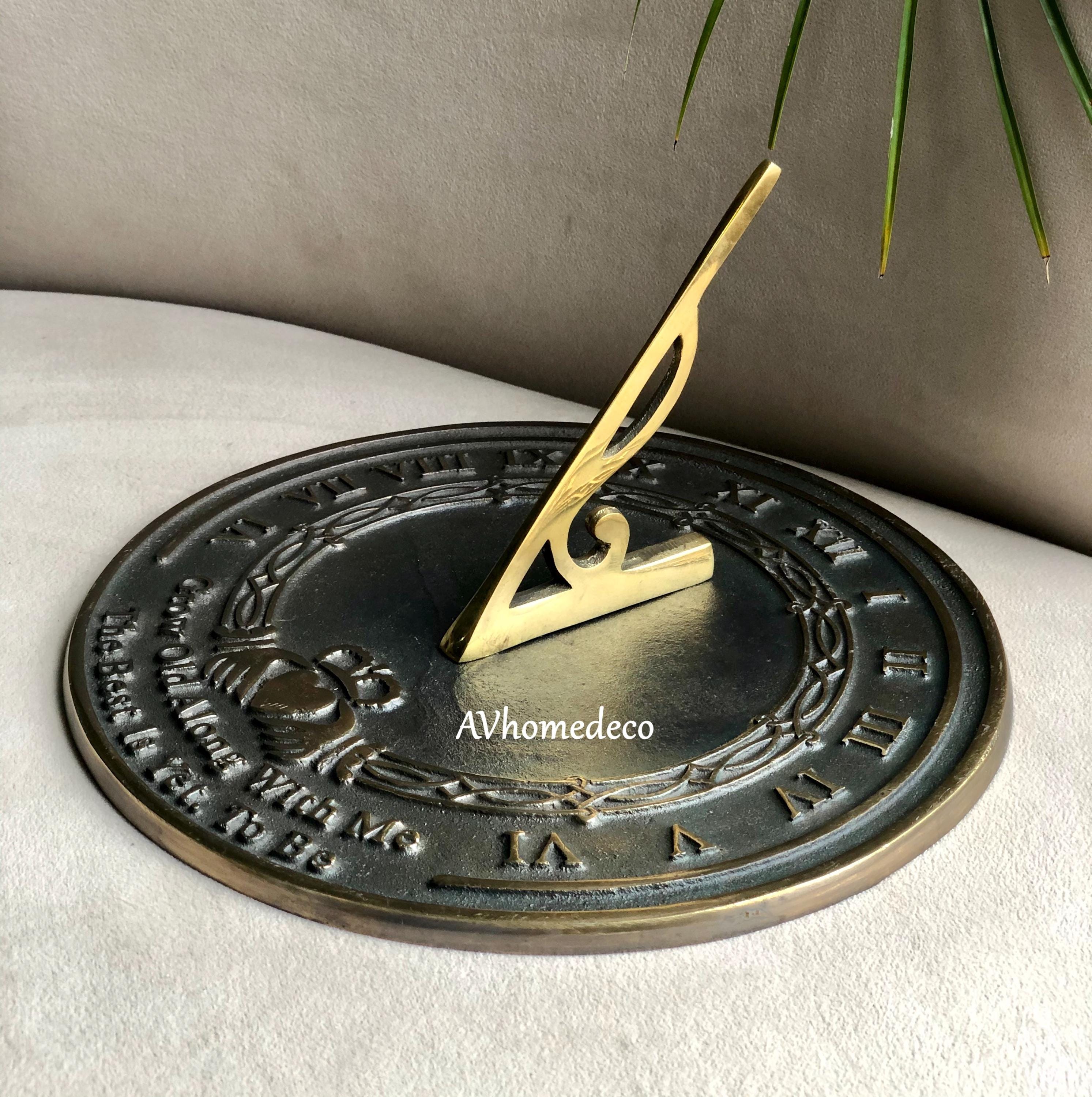 Engraved Anniversary Brass Garden Sundial view 3