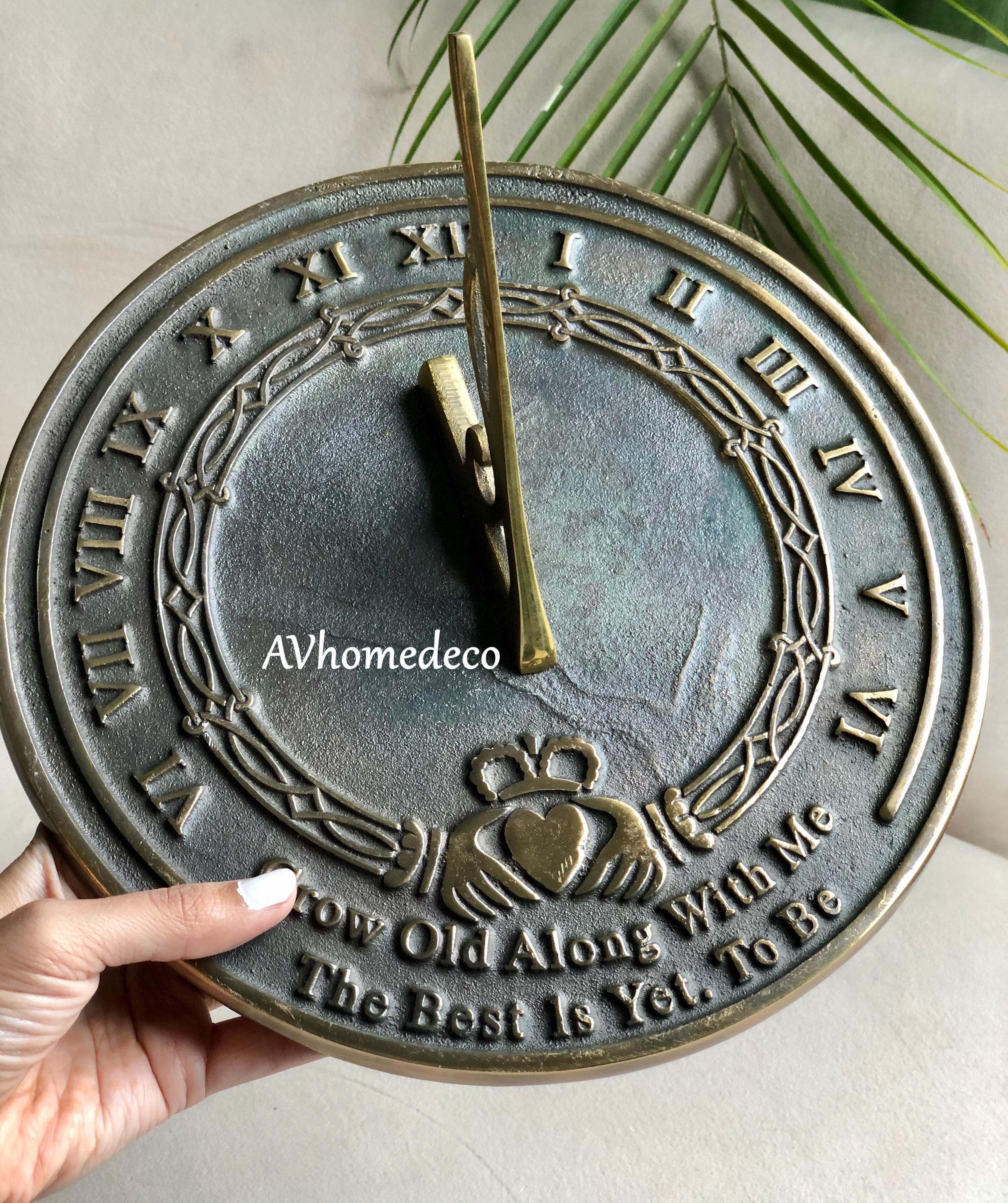 Engraved Anniversary Brass Garden Sundial view 4