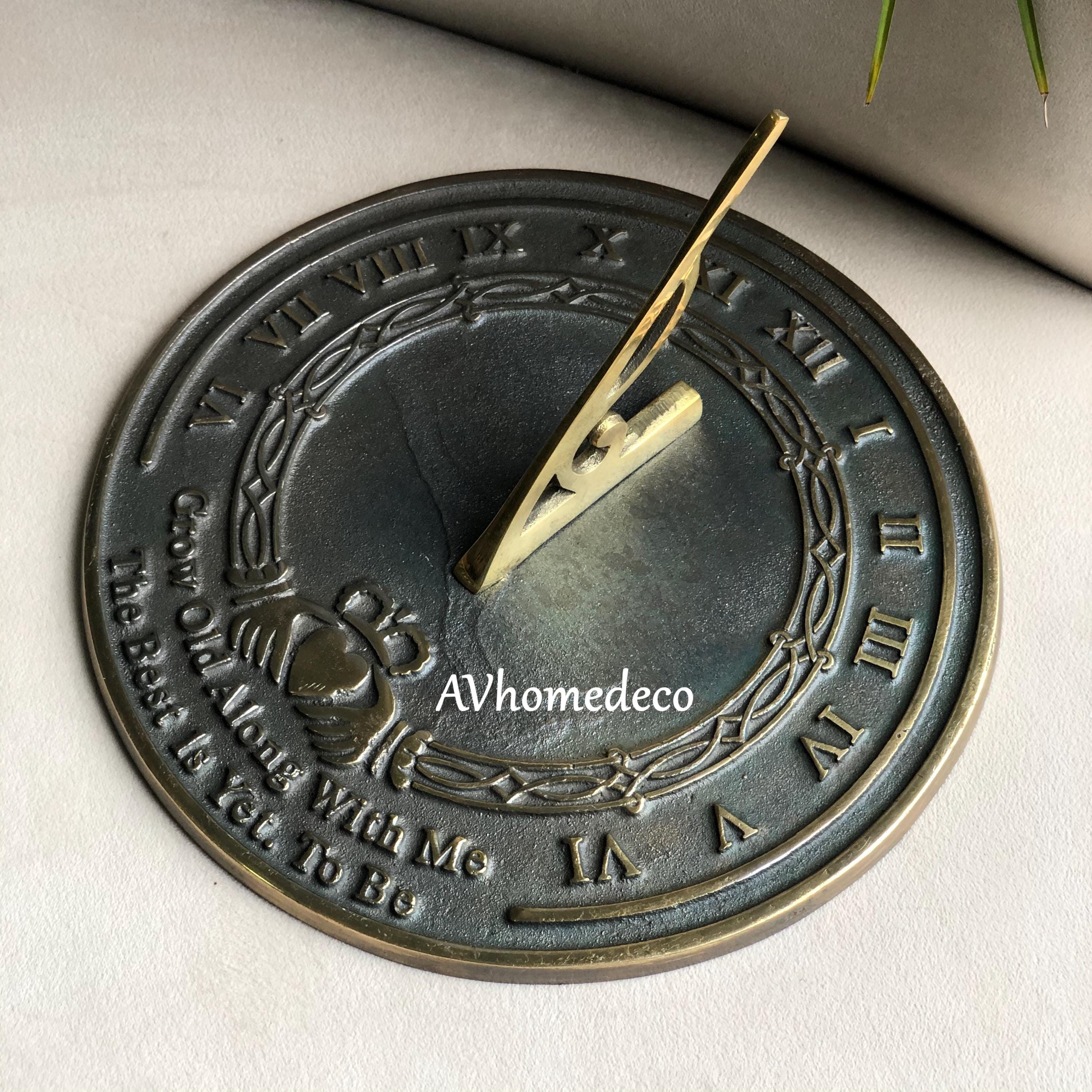 Engraved Anniversary Brass Garden Sundial view 6
