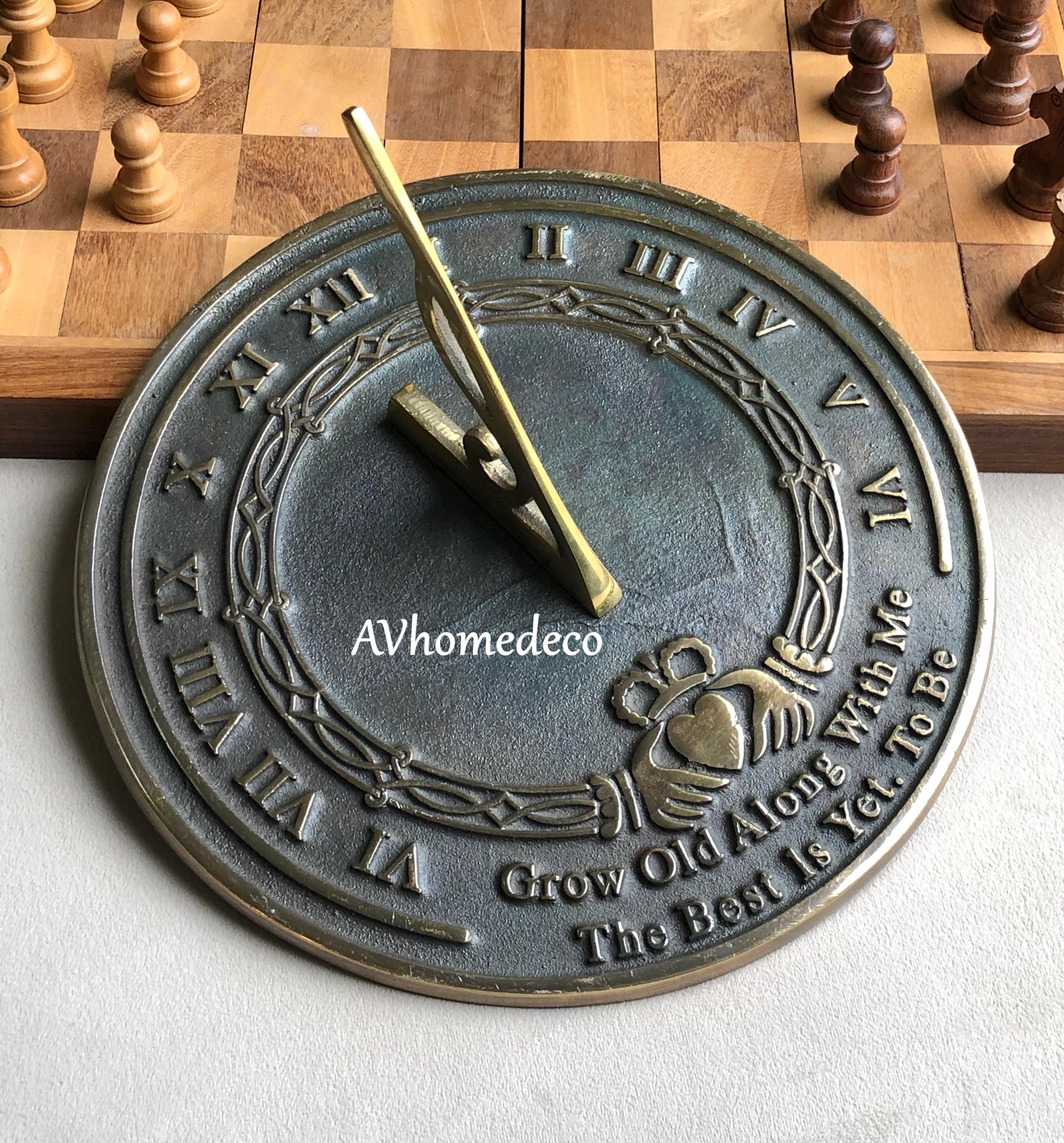 Engraved Anniversary Brass Garden Sundial view 11