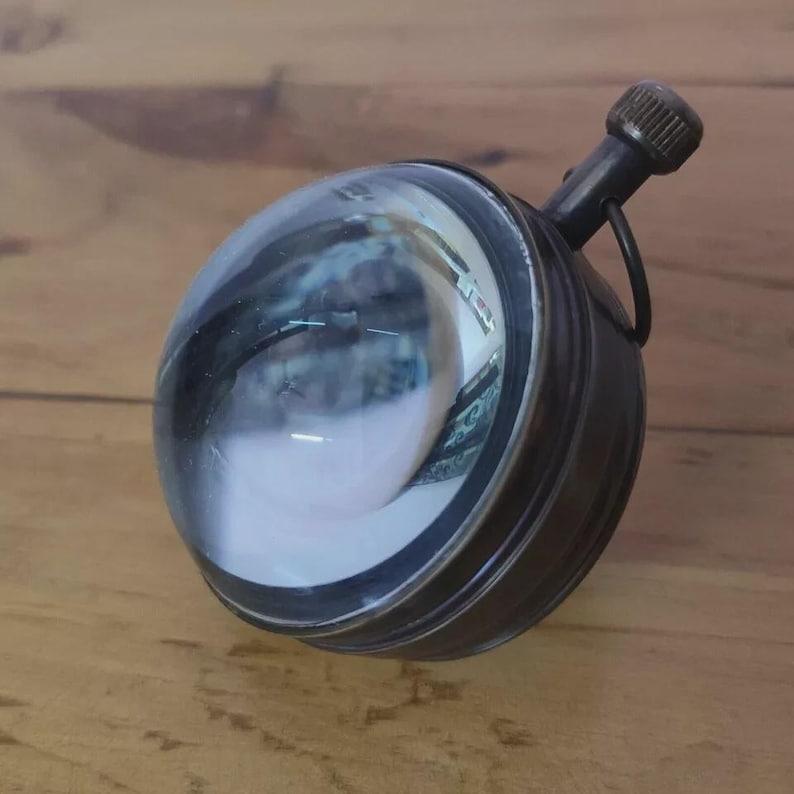 Ball Shaped Brass Desk Clock view 3