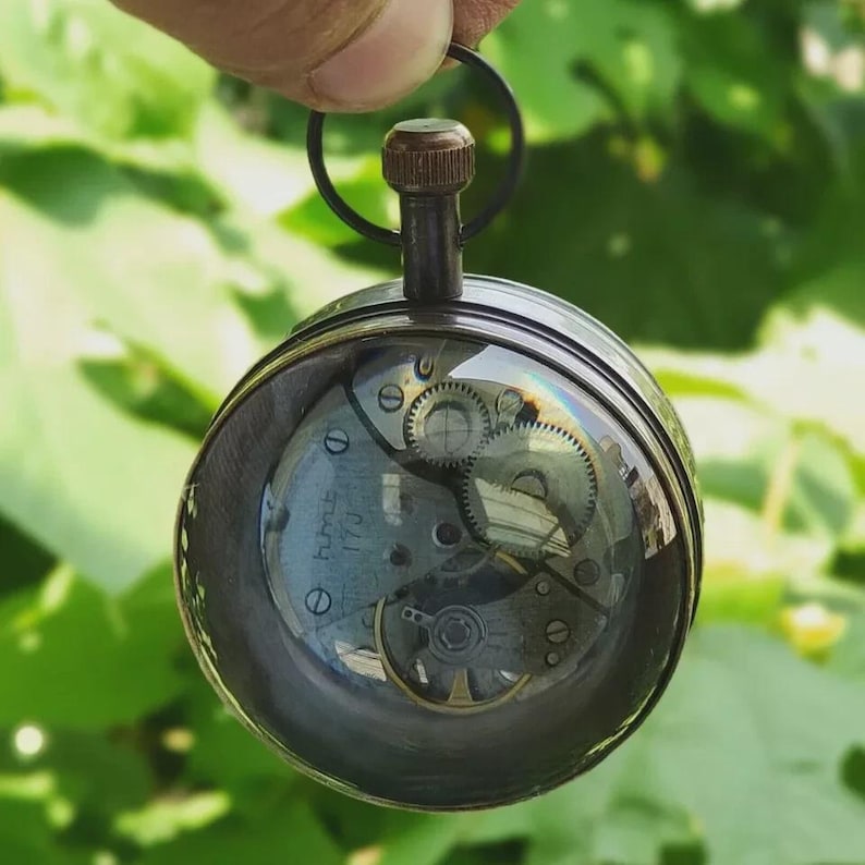 Ball Shaped Brass Desk Clock view 5
