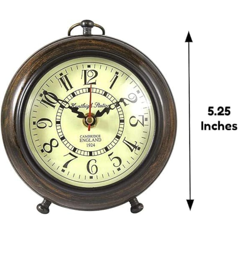 Vintage Wooden Desk Clock view 3