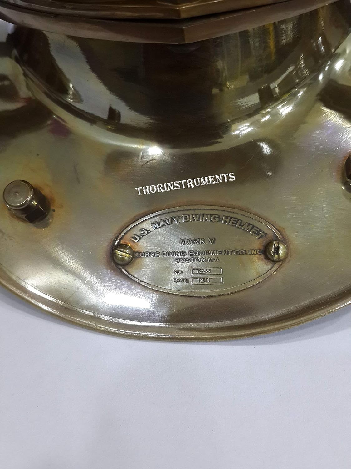 Diving Helmet Style Brass Desk Clock view 4
