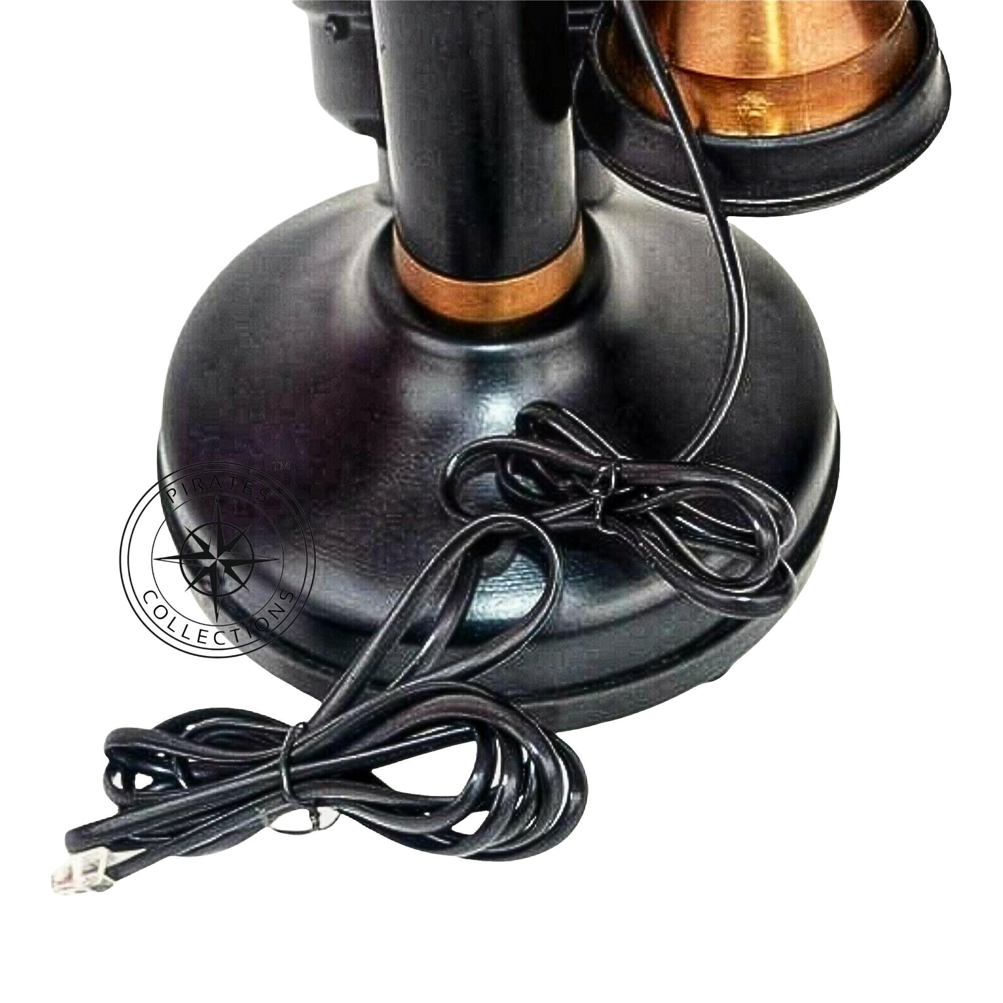 Copper Finish Brass Candlestick Rotary Phone view 4