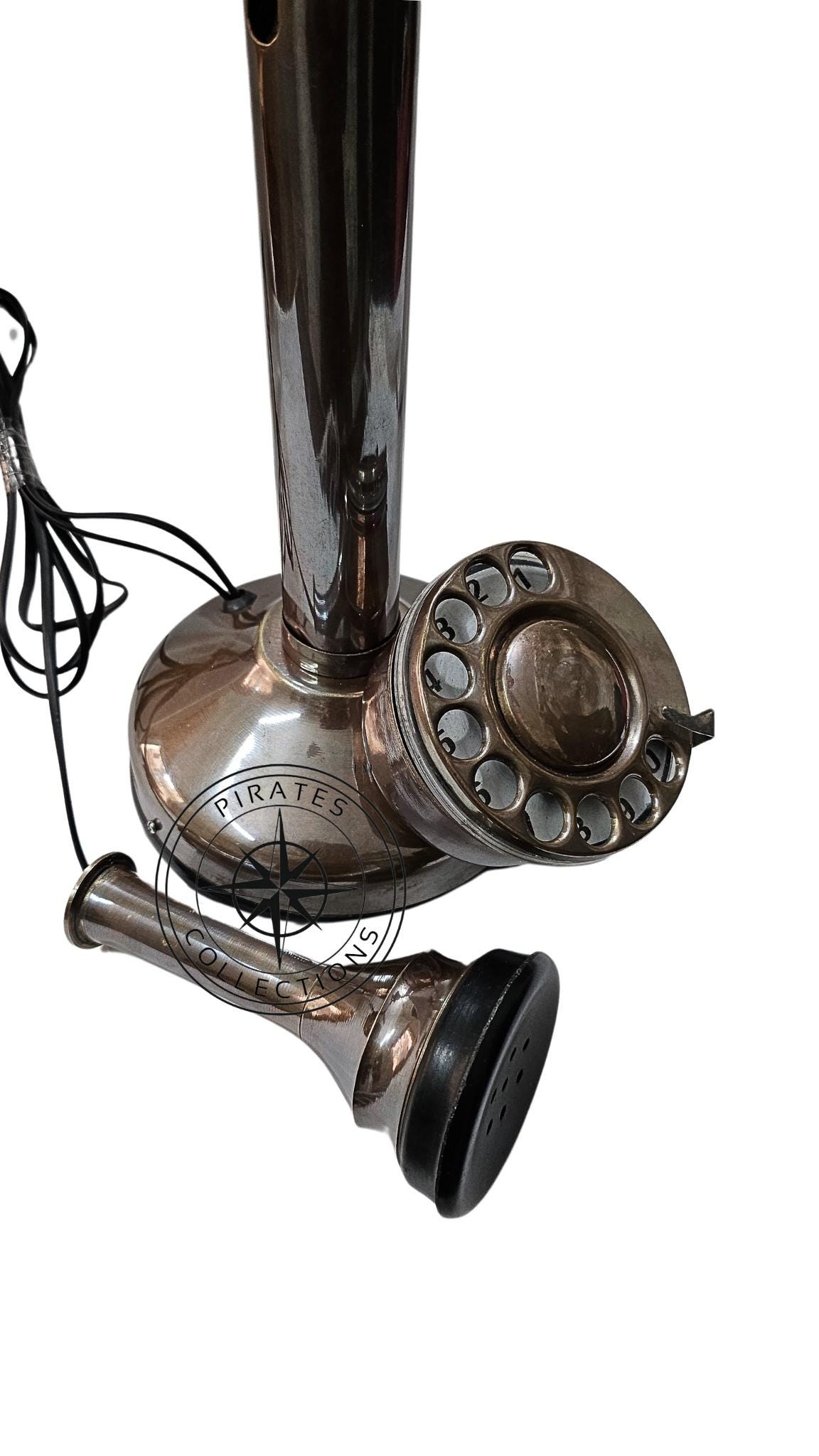 Brass Candlestick Rotary Dial Telephone — Classic view 5