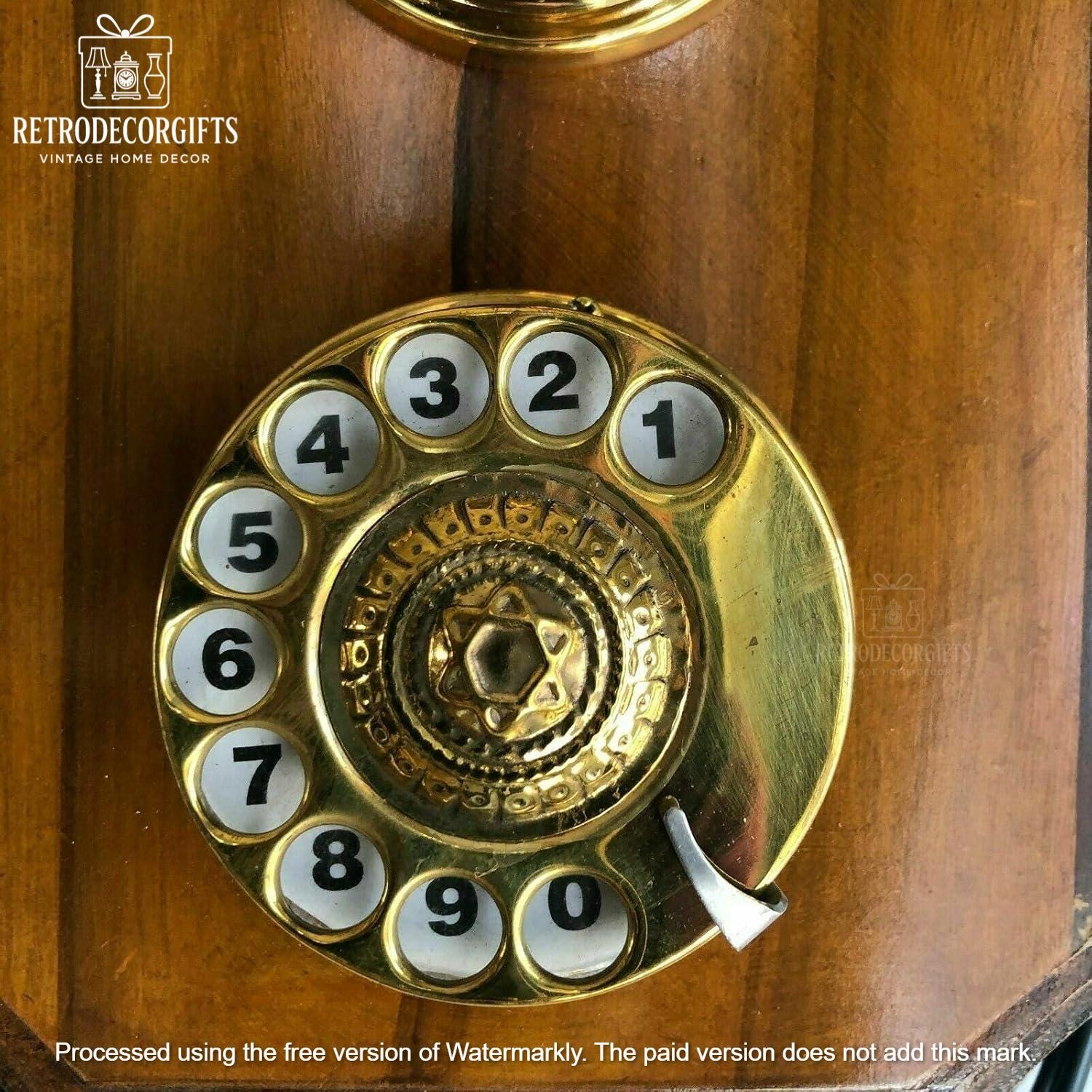 Wooden Wall Cradle Telephone — Vintage 1930s Style view 5