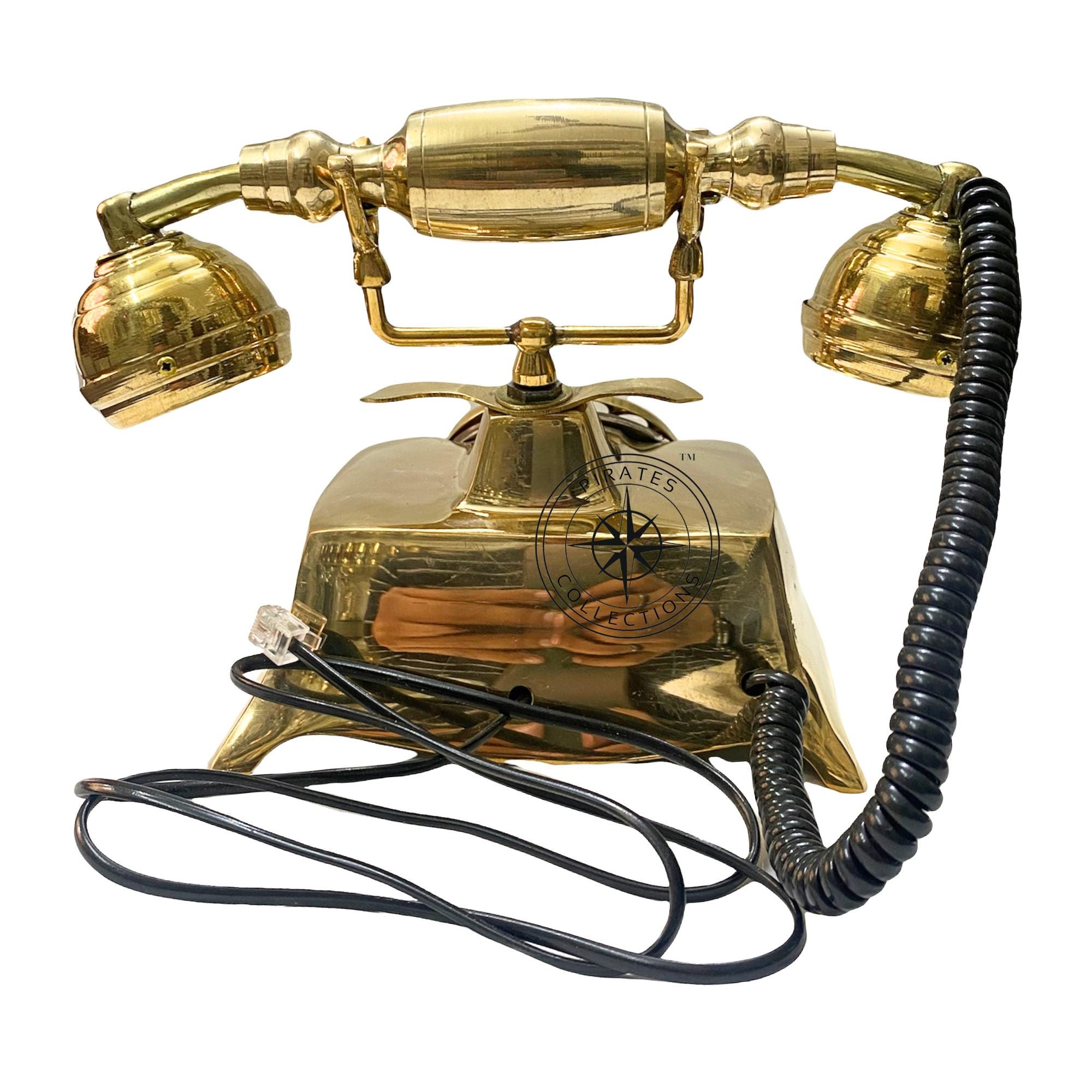 Nautical Brass French Victorian Desk Rotary Phone view 4