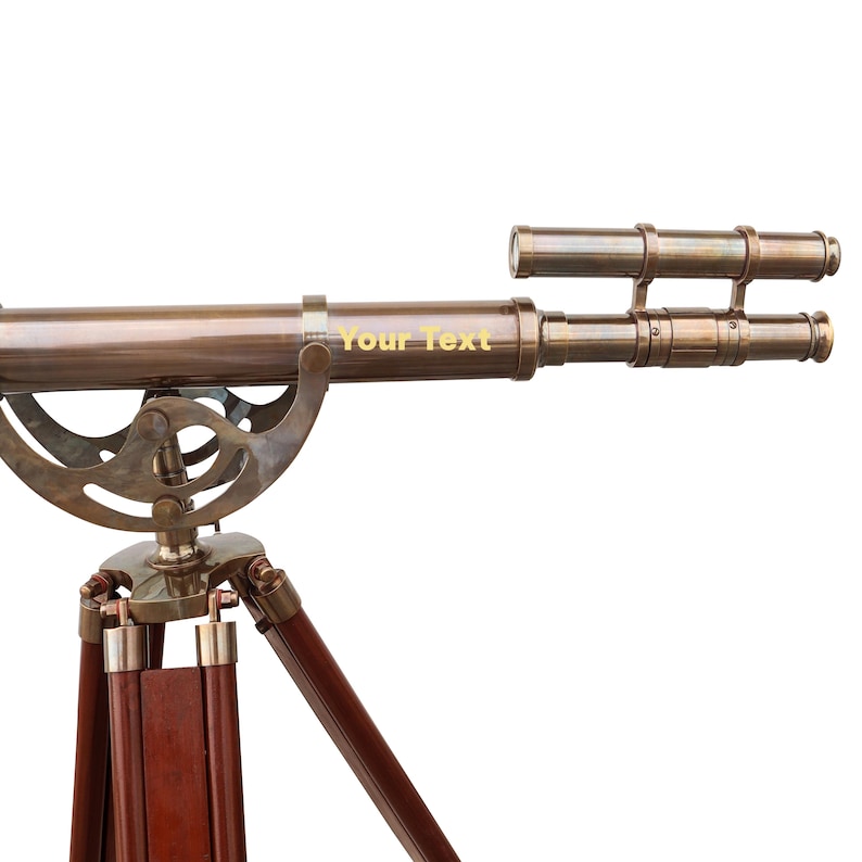 Double Barrel Brass Floor Standing Telescope 60" with No Case view 2
