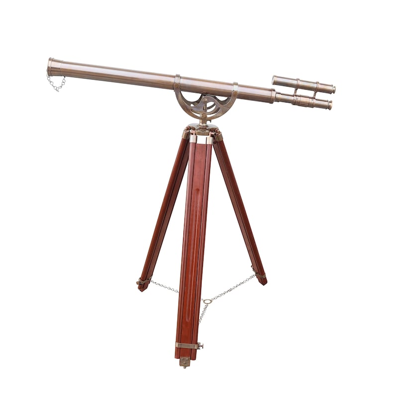 Double Barrel Brass Floor Standing Telescope 60" with No Case view 5
