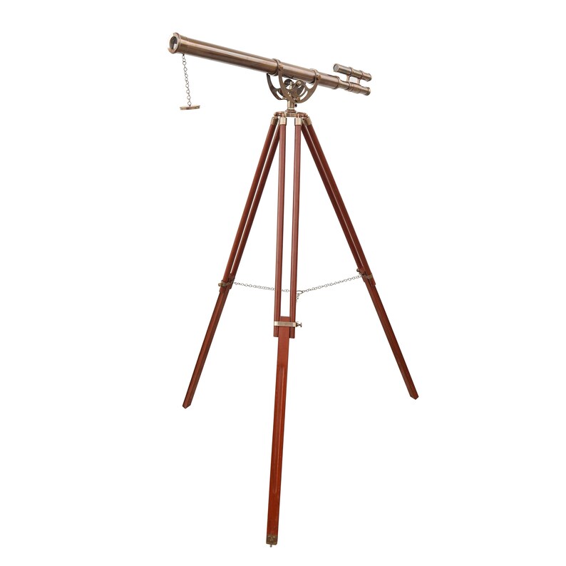 Double Barrel Brass Floor Standing Telescope 60" with No Case view 6