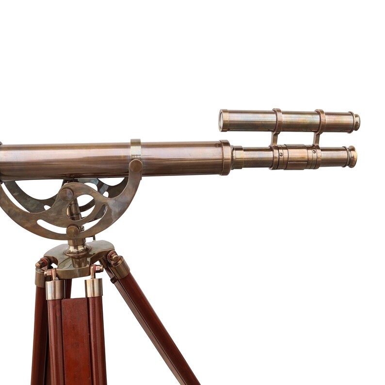 Double Barrel Brass Floor Standing Telescope 60" with No Case view 8