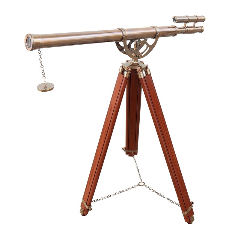 Double Barrel Brass Floor Standing Telescope 60" with No Case view 9